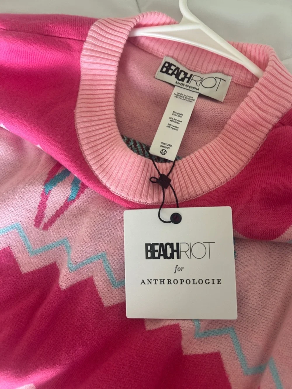 Anthropologie Pink Ski-Pattern Sweater - Picture 4 of 4